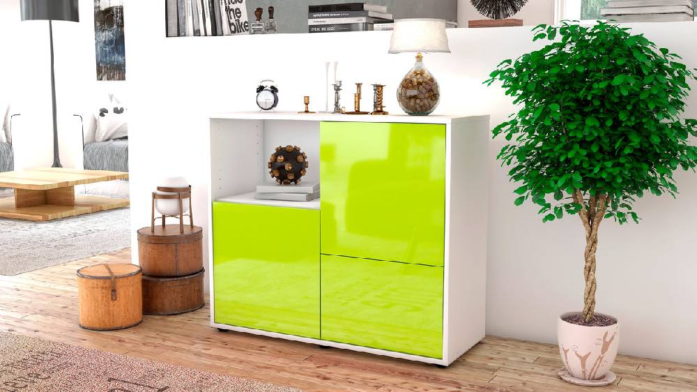 Stil Zeit Möbel Sideboard Carina, Grün (92x79x35cm) VIP-Rabatte