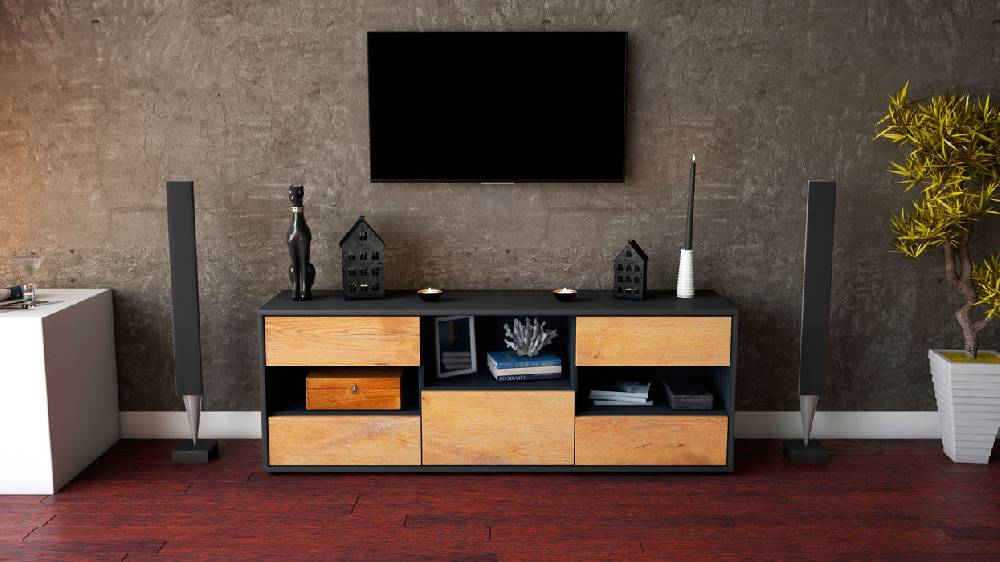 Stil Zeit Möbel Lowboard Annunziata, Eiche (136x49x35cm) JETZT KAUFEN
