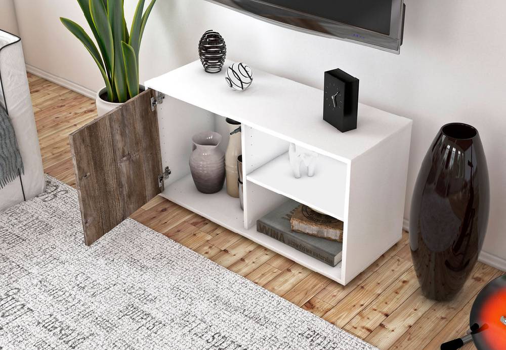 Stil Zeit Möbel Lowboard Adelia, Eiche (92x49x35cm) Neueste Stile