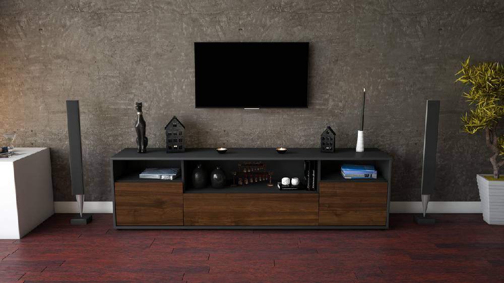 Stil Zeit Möbel Lowboard Bionda, Walnuss (180x49x35cm) Bis zu 65% Rabatt