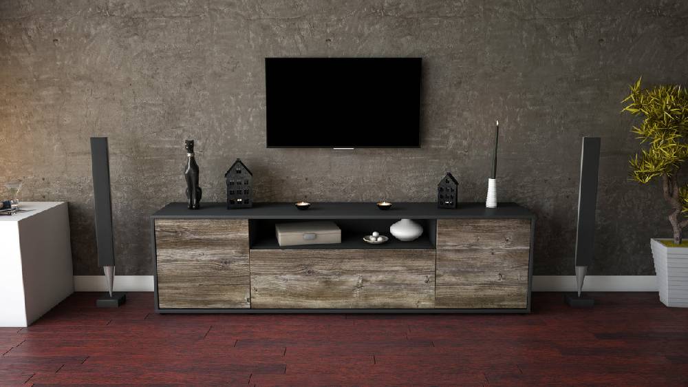 Stil Zeit Möbel Lowboard Bernadetta, Treibholz (180x49x35cm) Sonderangebot der Fabrik