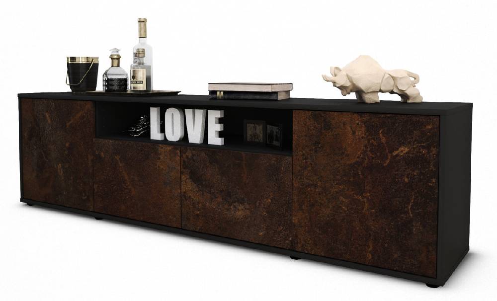 Stil Zeit Möbel Lowboard Arianna, Rost (180x49x35cm)