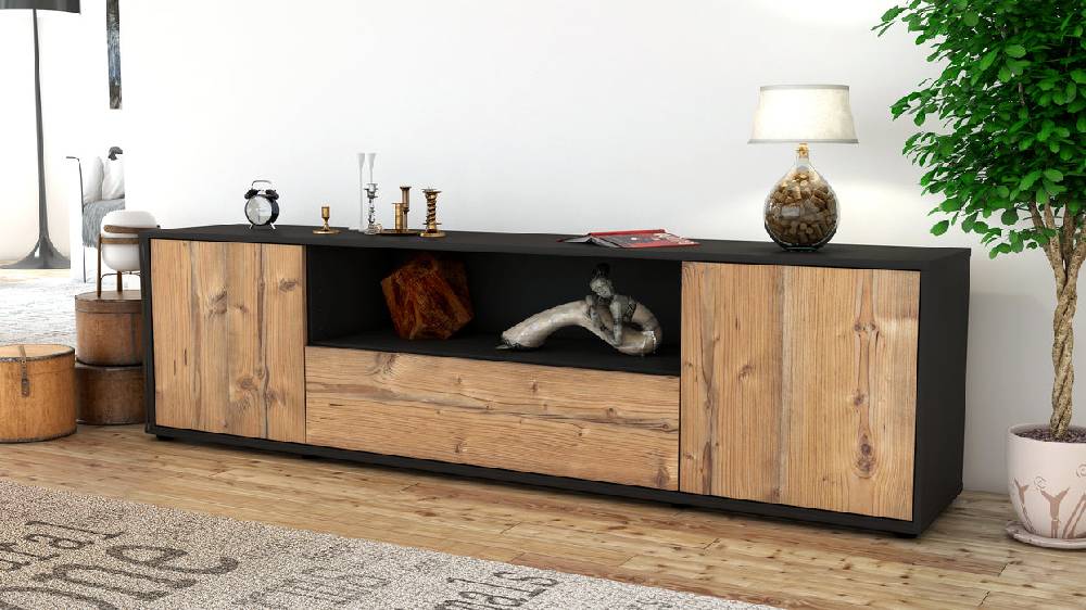 Stil Zeit Möbel Lowboard Arbnora, Pinie (180x49x35cm) Black Friday Preise