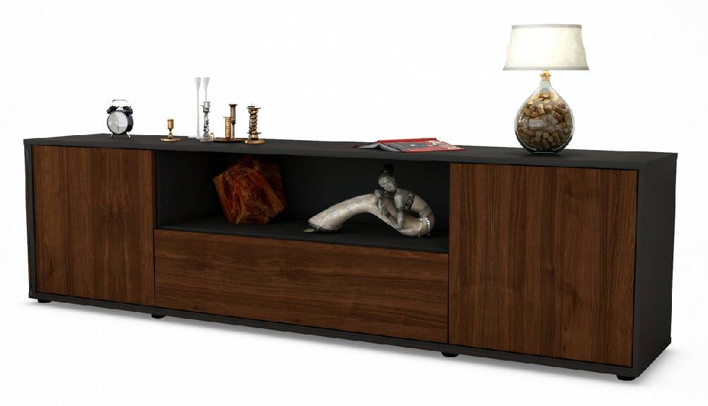 Stil Zeit Möbel Lowboard Arbnora, Walnuss (180x49x35cm) Im Verkauf