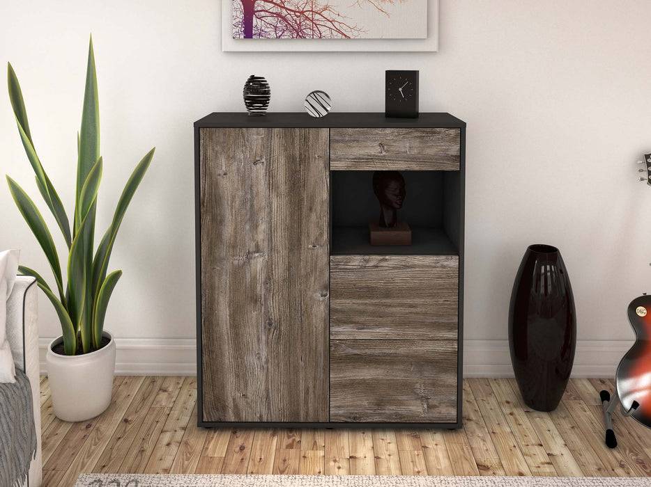 Stil Zeit Möbel Highboard Lucia ,Treibholz (92x108x35cm) Kostenloser Versand