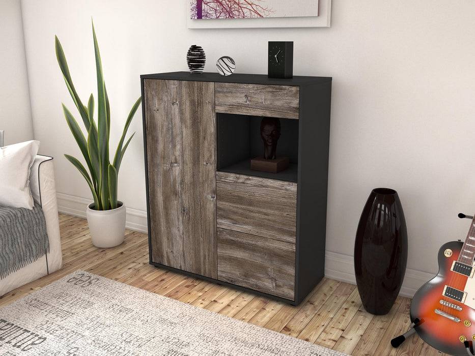 Stil Zeit Möbel Highboard Lucia ,Treibholz (92x108x35cm) Kostenloser Versand