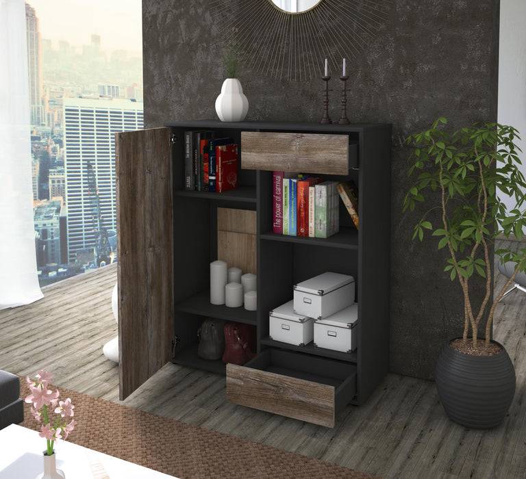 Stil Zeit Möbel Highboard Louisa ,Eiche (92x108x35cm) Fabrik Onlineshop