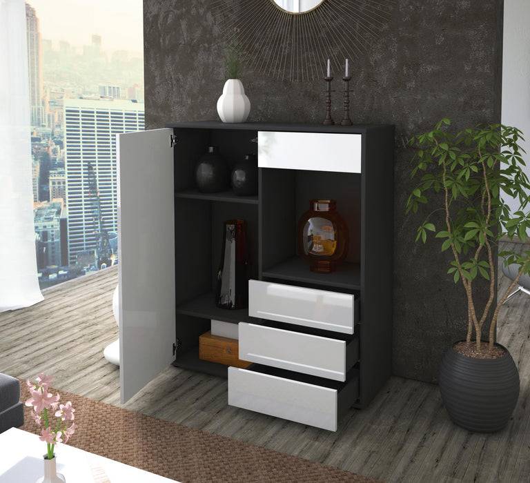 Stil Zeit Möbel Highboard Lorella ,Grün (92x108x35cm) Fabrikpreis