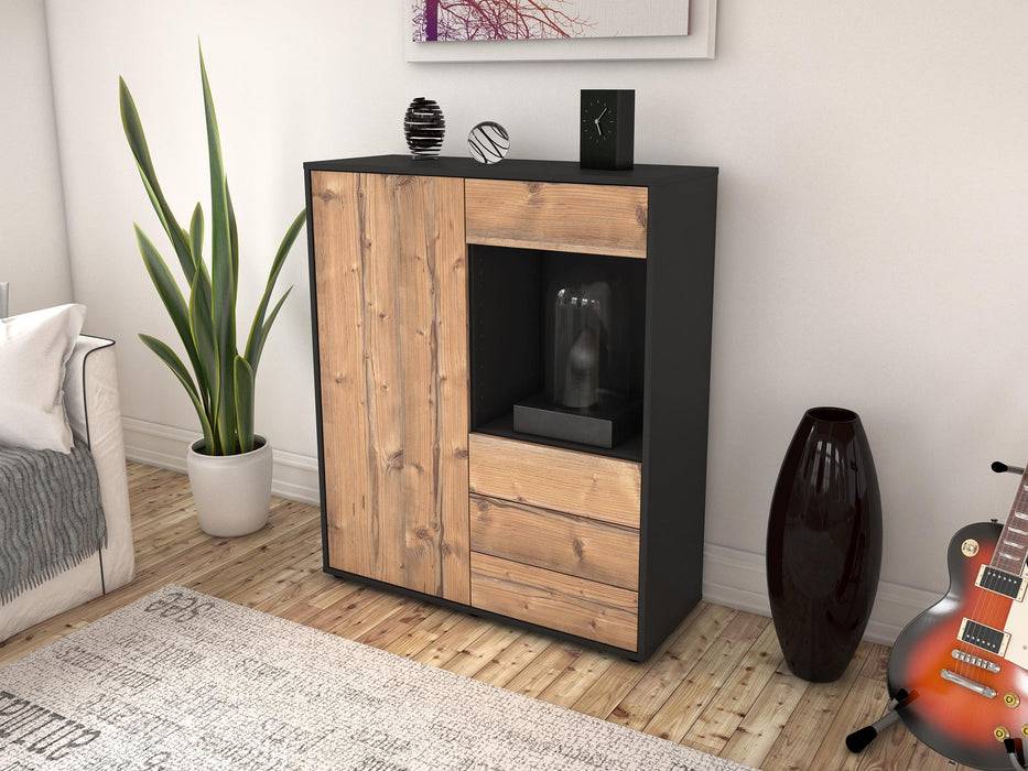 Stil Zeit Möbel Highboard Lorella ,Pinie (92x108x35cm) Sonderangebot
