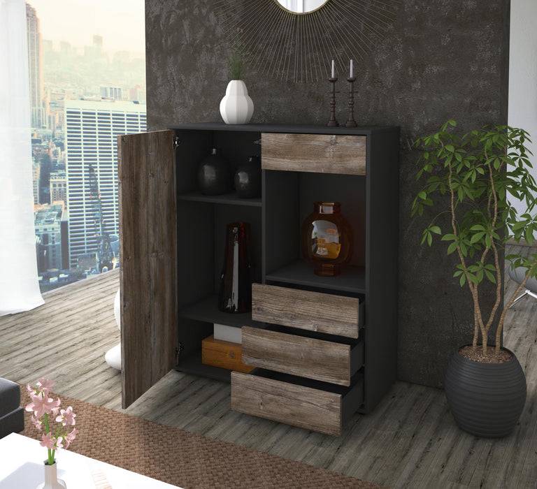 Stil Zeit Möbel Highboard Lorella ,Pinie (92x108x35cm) Sonderangebot