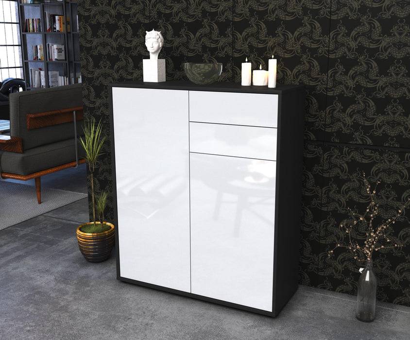 Stil Zeit Möbel Highboard Lisann ,Weiß (92x108x35cm) Rabatt