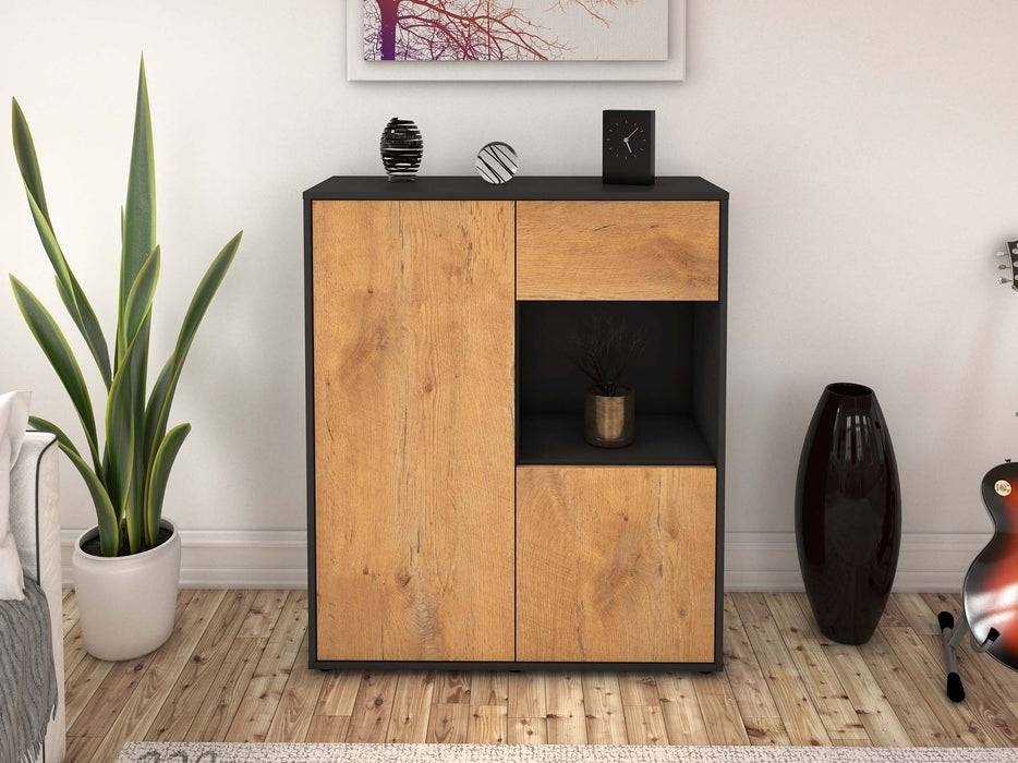 Stil Zeit Möbel Highboard Lisa ,Eiche (92x108x35cm) Günstig kaufen