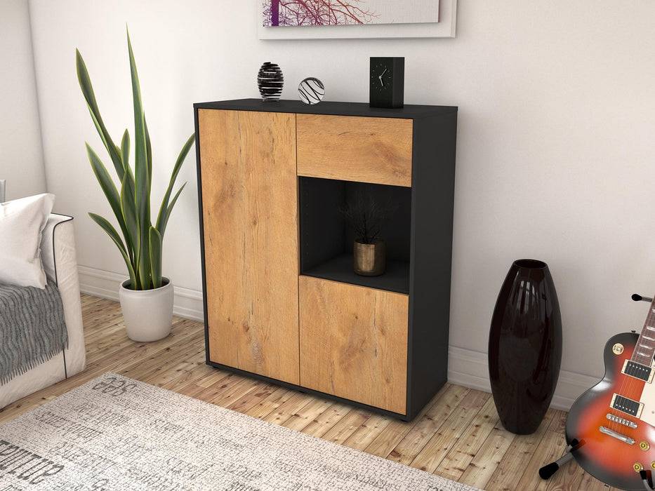 Stil Zeit Möbel Highboard Lisa ,Eiche (92x108x35cm) Günstig kaufen