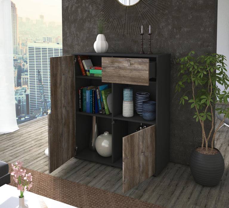 Stil Zeit Möbel Highboard Lisa ,Eiche (92x108x35cm) Günstig kaufen