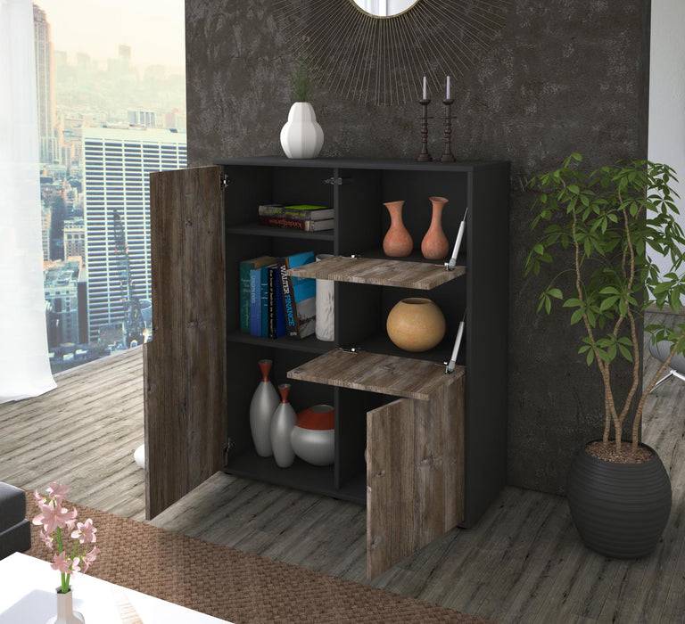Stil Zeit Möbel Highboard Letizia ,Eiche (92x108x35cm) Versandkostenfrei