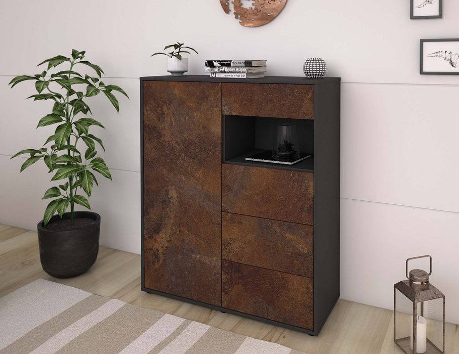 Stil Zeit Möbel Highboard Lavinia ,Rost (92x108x35cm) Großer Ausverkauf