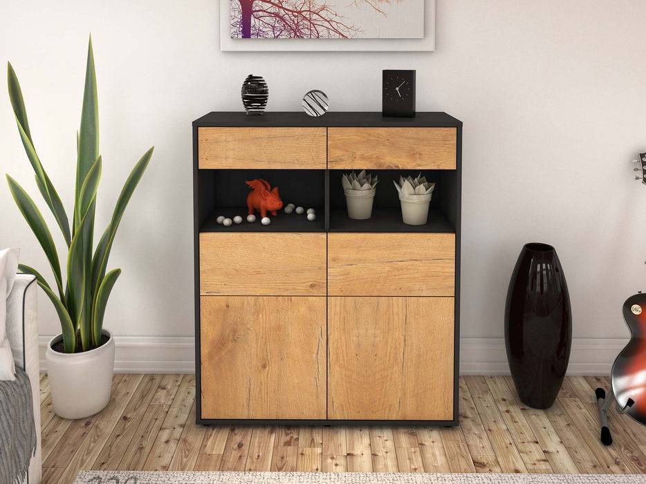 Stil Zeit Möbel Highboard Karolin ,Eiche (92x108x35cm) Flash Sale