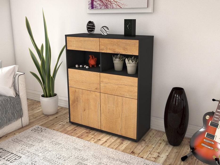 Stil Zeit Möbel Highboard Karolin ,Eiche (92x108x35cm) Flash Sale