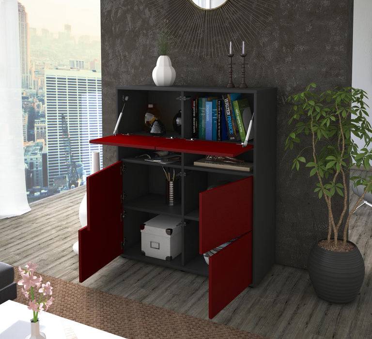 Stil Zeit Möbel Highboard Jasmin ,Türkis (92x108x35cm) Online Shopping