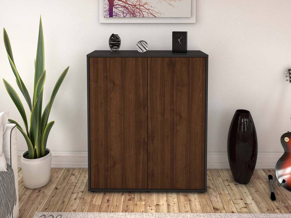 Stil Zeit Möbel Highboard Gioia ,Walnuss (92x108x35cm) Exklusivangebot