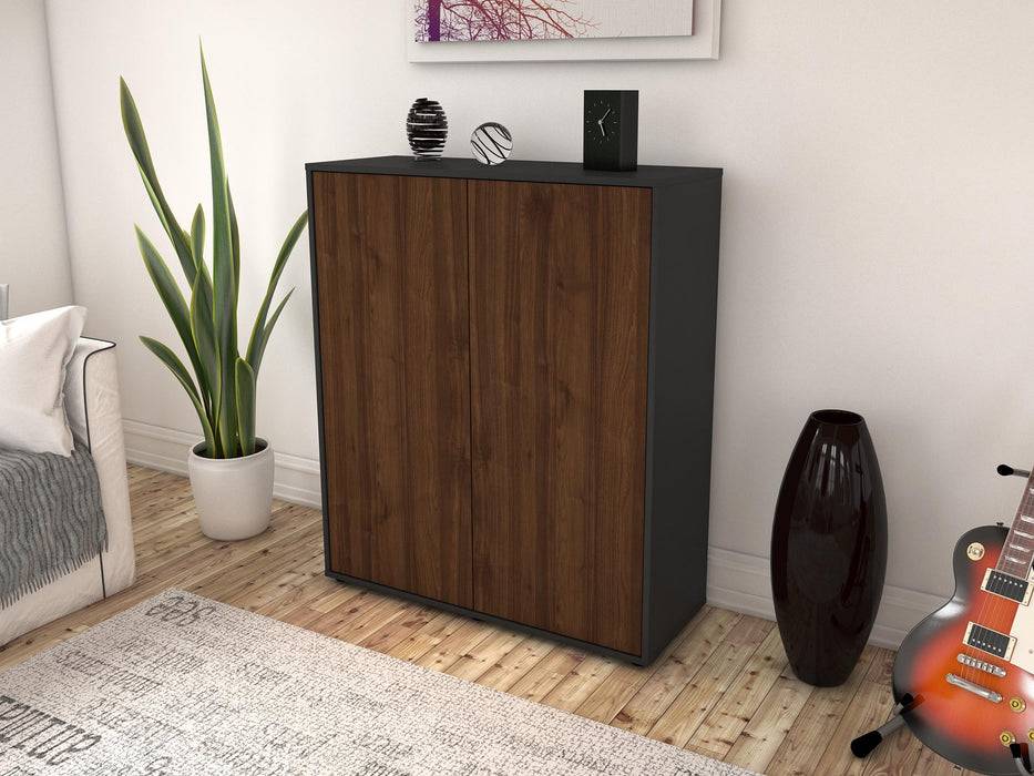 Stil Zeit Möbel Highboard Gioia ,Walnuss (92x108x35cm) Exklusivangebot