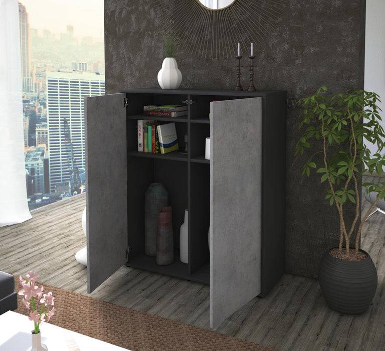 Stil Zeit Möbel Highboard Gioia ,Beton (92x108x35cm) Preisnachlass