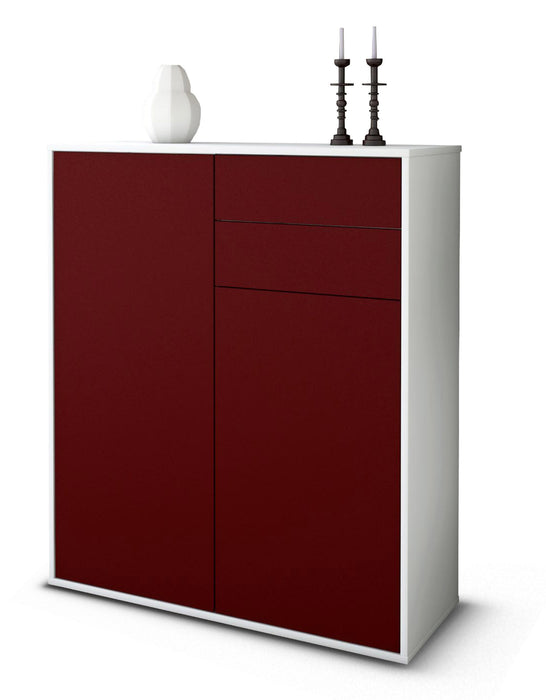 Stil Zeit Möbel Highboard Lisann ,Bordeaux (92x108x35cm)