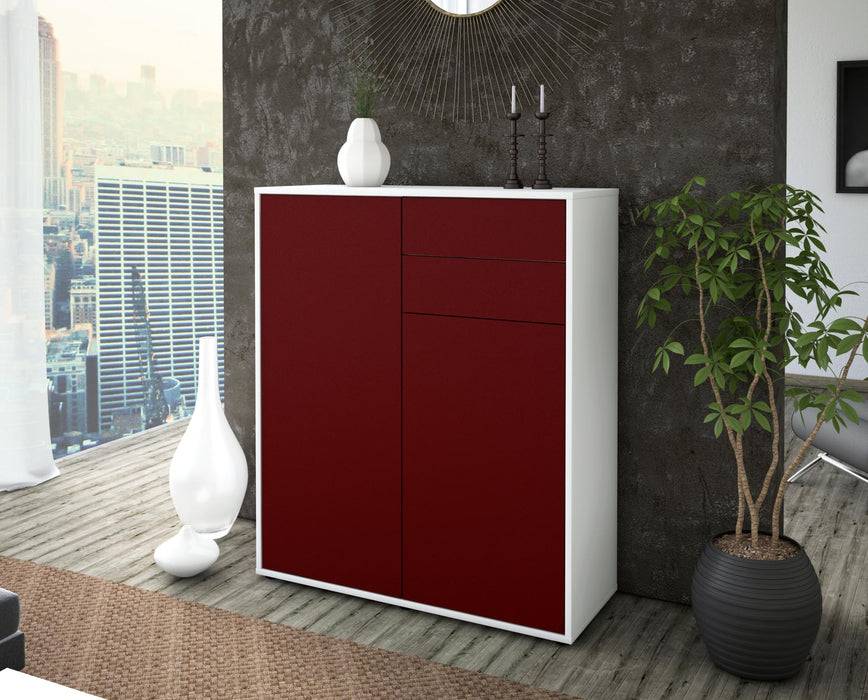 Stil Zeit Möbel Highboard Lisann ,Bordeaux (92x108x35cm) Black Friday