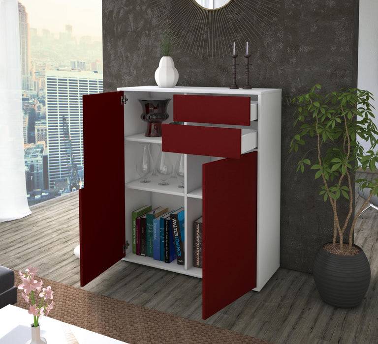 Stil Zeit Möbel Highboard Lisann ,Bordeaux (92x108x35cm) Black Friday