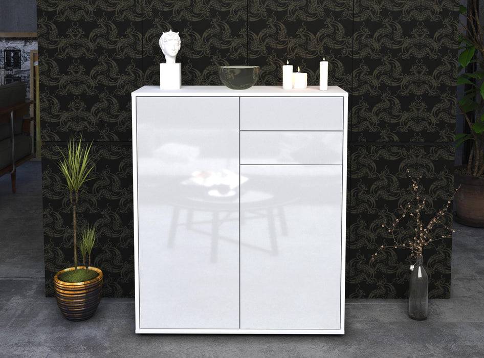 Stil Zeit Möbel Highboard Lisann ,Weiß (92x108x35cm) Cyber Monday