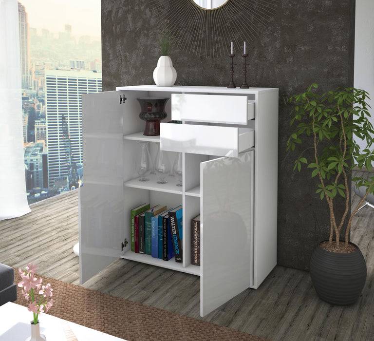 Stil Zeit Möbel Highboard Lisann ,Weiß (92x108x35cm) Cyber Monday