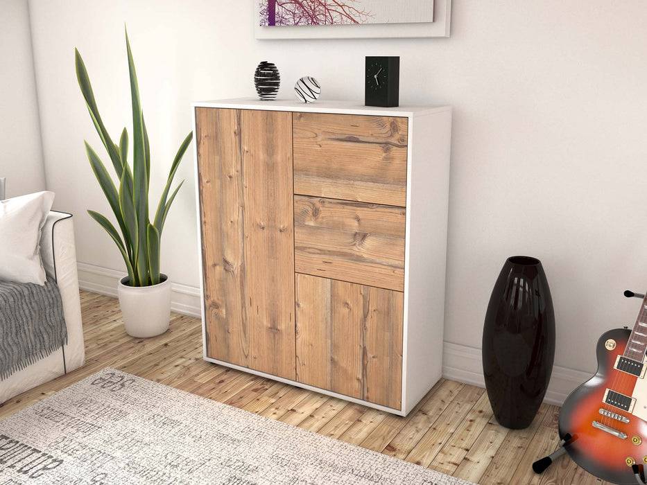 Stil Zeit Möbel Highboard Letizia ,Pinie (92x108x35cm) Osterangebot