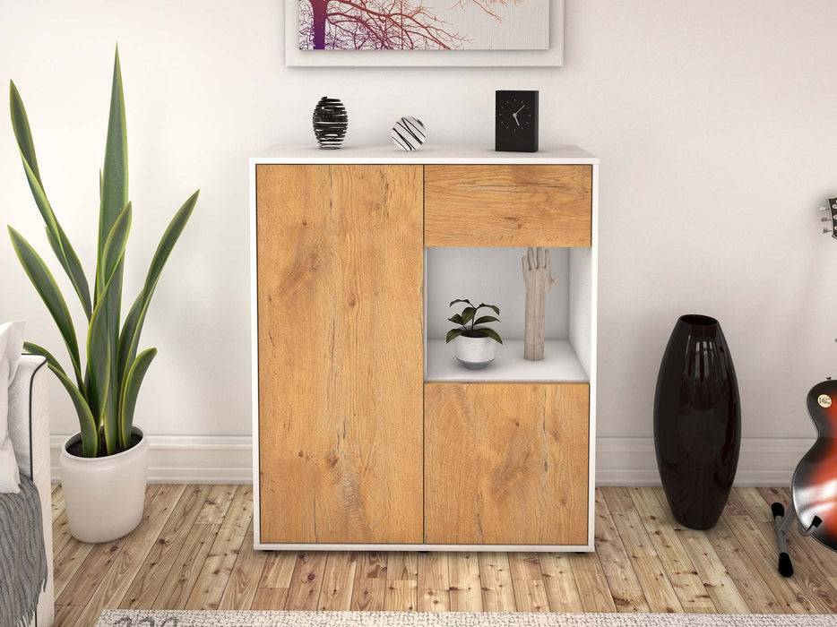 Stil Zeit Möbel Highboard Larina ,Eiche (92x108x35cm) Valentinstagsangebot