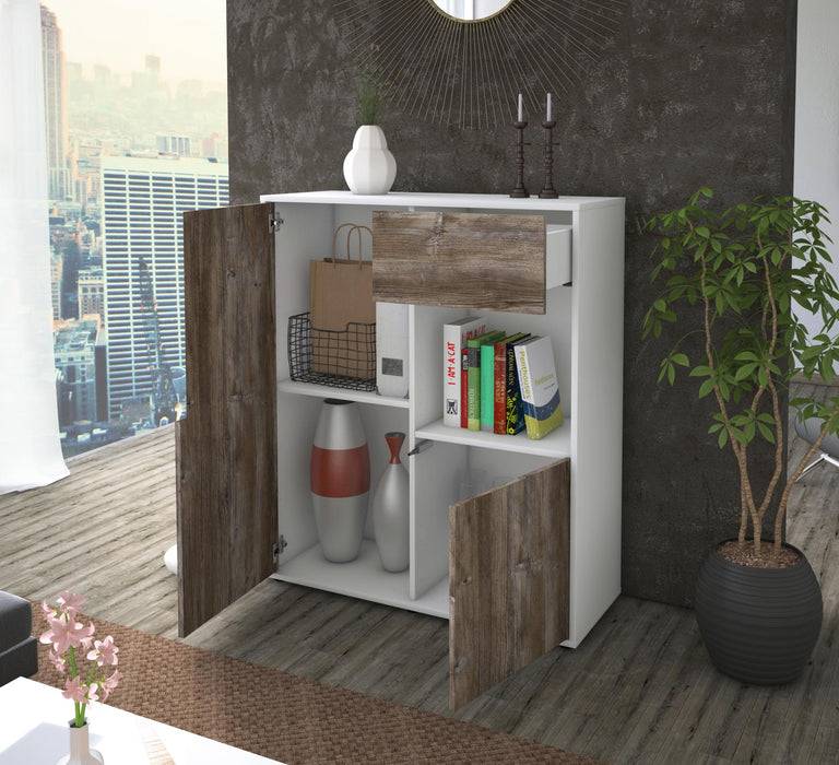Stil Zeit Möbel Highboard Larina ,Eiche (92x108x35cm) Valentinstagsangebot