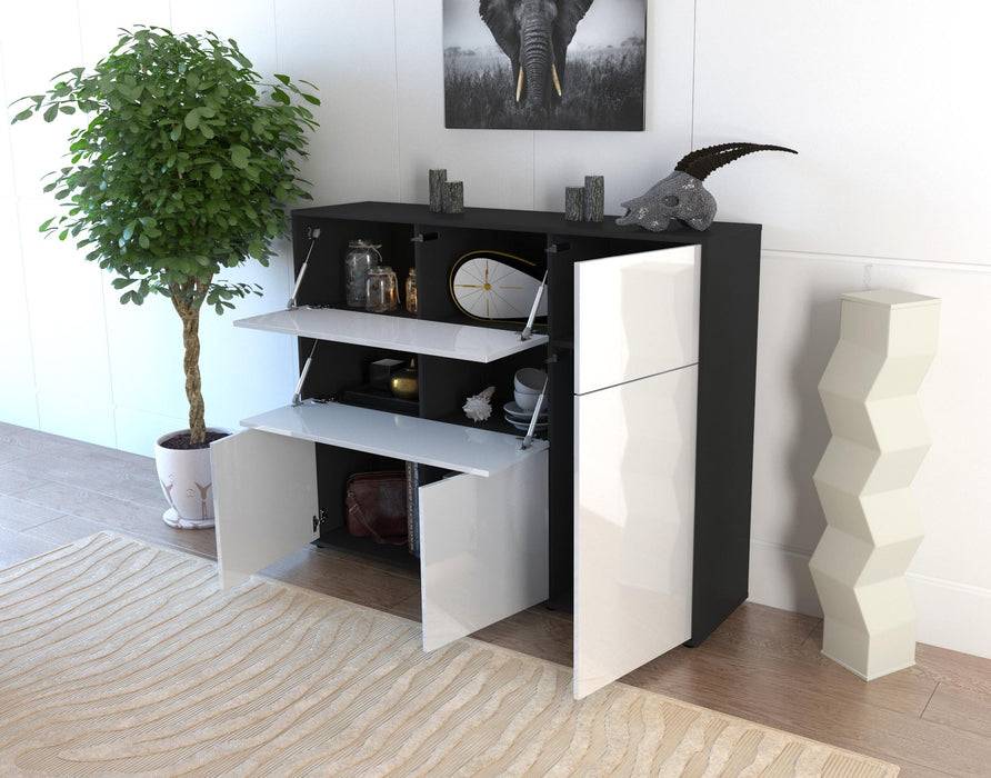 Stil Zeit Möbel Highboard Valentina ,Orange (136x108x35cm) Online Outlet