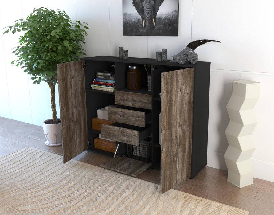 Stil Zeit Möbel Highboard Rebecca ,Eiche (136x108x35cm) Tägliche Deals