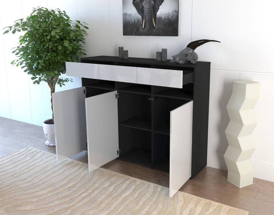 Stil Zeit Möbel Highboard Marlene ,Grün (136x108x35cm) Tiefpreis
