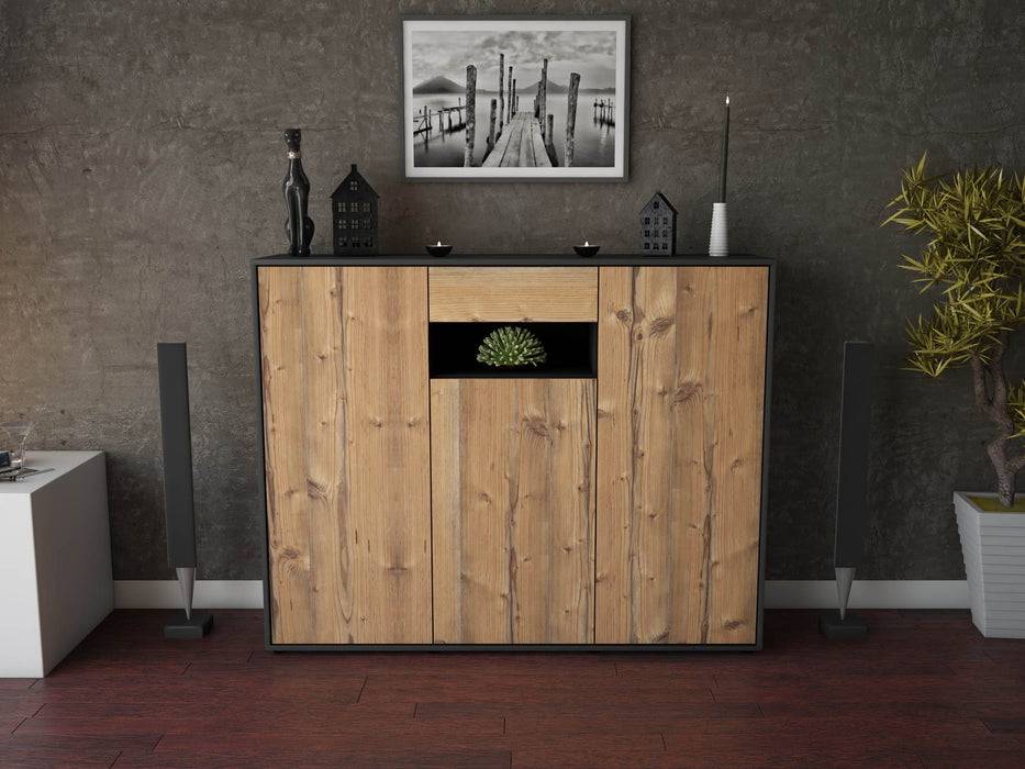 Stil Zeit Möbel Highboard Madalena ,Pinie (136x108x35cm) Wochenangebot