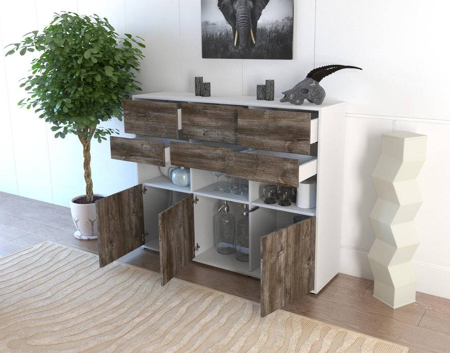 Stil Zeit Möbel Highboard Tiziana ,Walnuss (136x108x35cm) JETZT KAUFEN