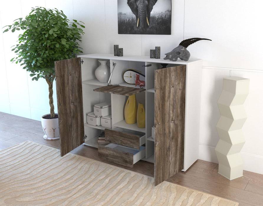 Stil Zeit Möbel Highboard Rella ,Eiche (136x108x35cm) Letzte 2 Tage