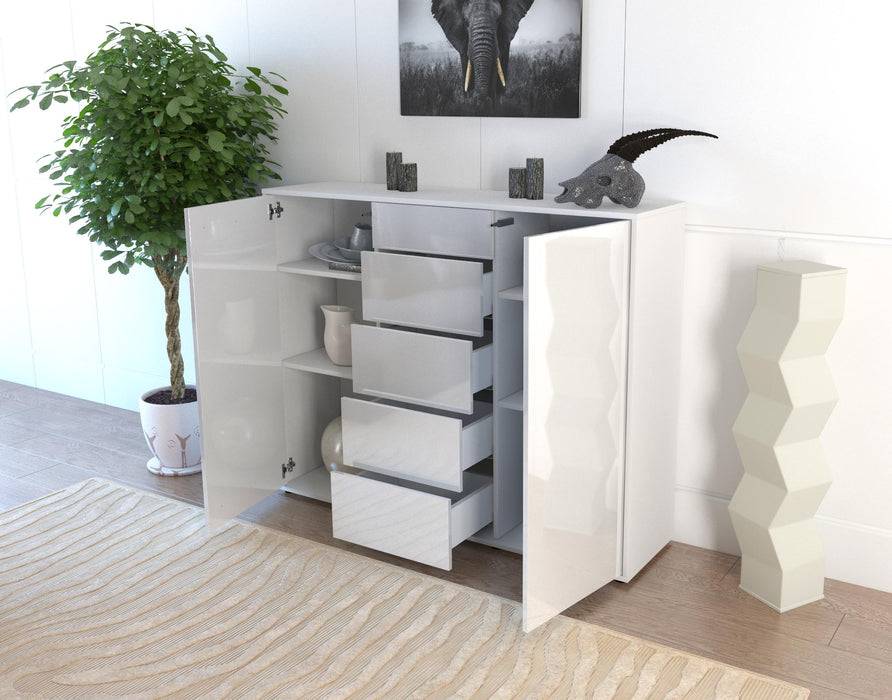 Stil Zeit Möbel Highboard Nina ,Grün (136x108x35cm) Letzter Tag