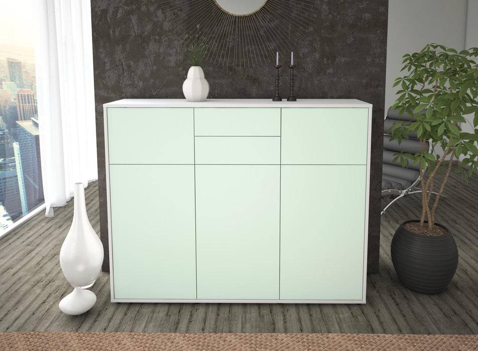 Stil Zeit Möbel Highboard Matea ,Mint (136x108x35cm) Bis zu 50% Rabatt