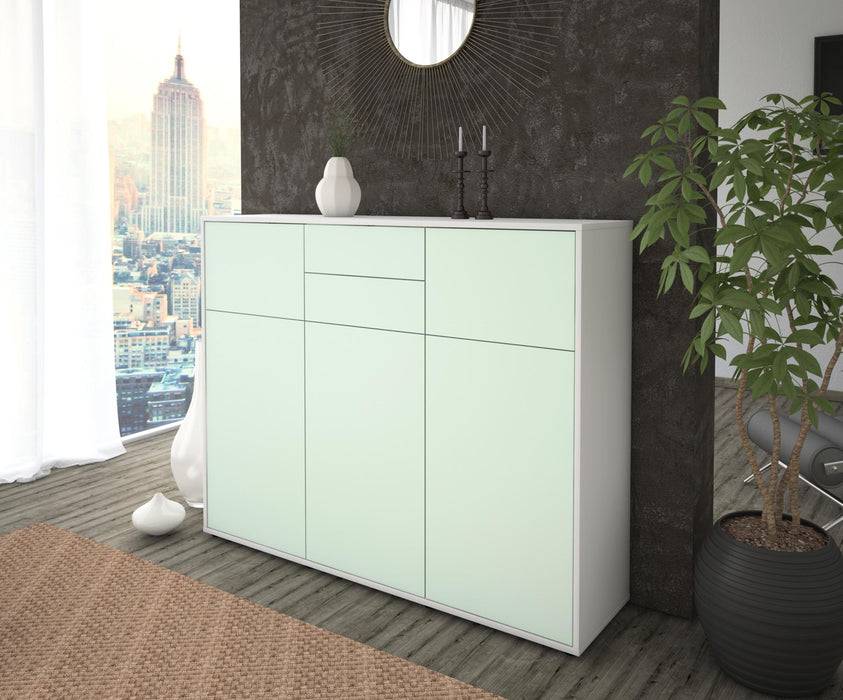 Stil Zeit Möbel Highboard Matea ,Mint (136x108x35cm) Bis zu 50% Rabatt