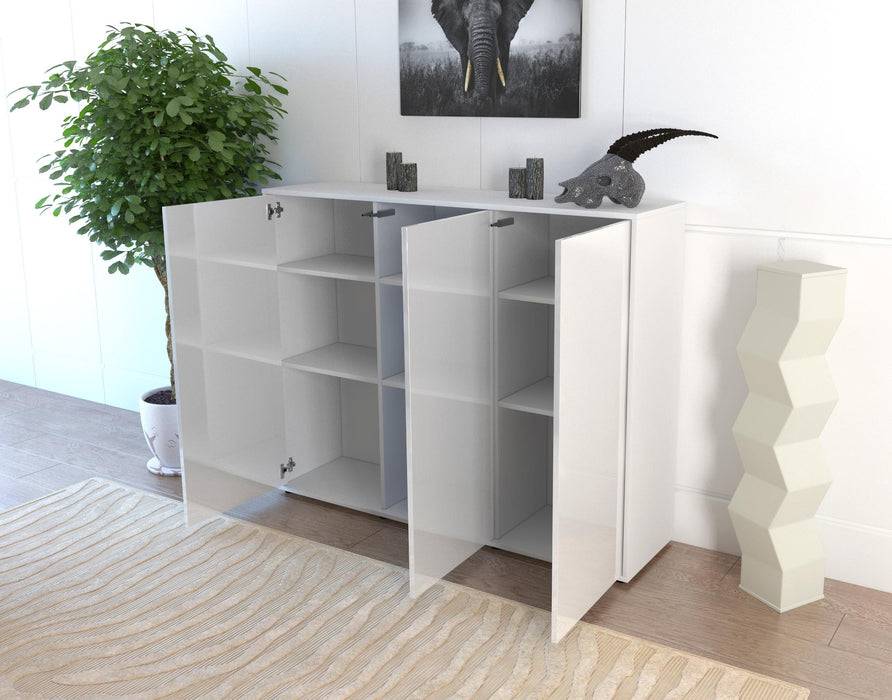 Stil Zeit Möbel Highboard Luzia ,Schwarz (136x108x35cm) Bis zu 65% Rabatt