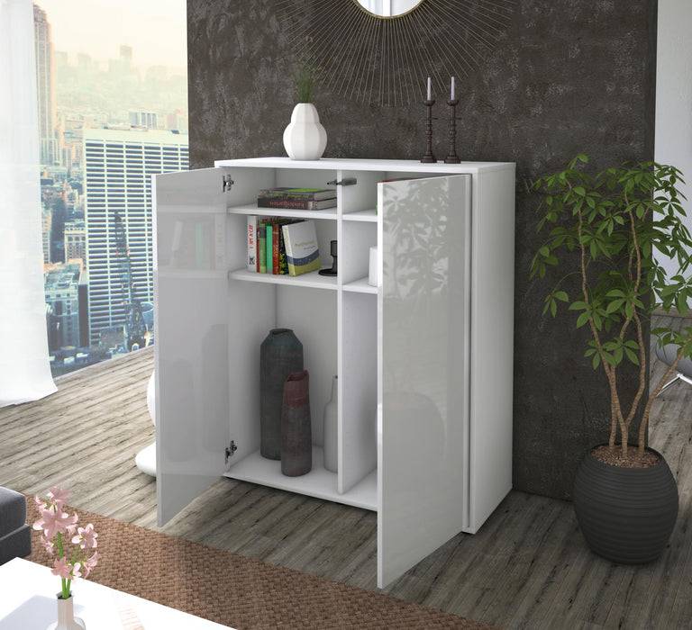 Stil Zeit Möbel Highboard Gioia ,Schwarz (92x108x35cm) Nur für heute