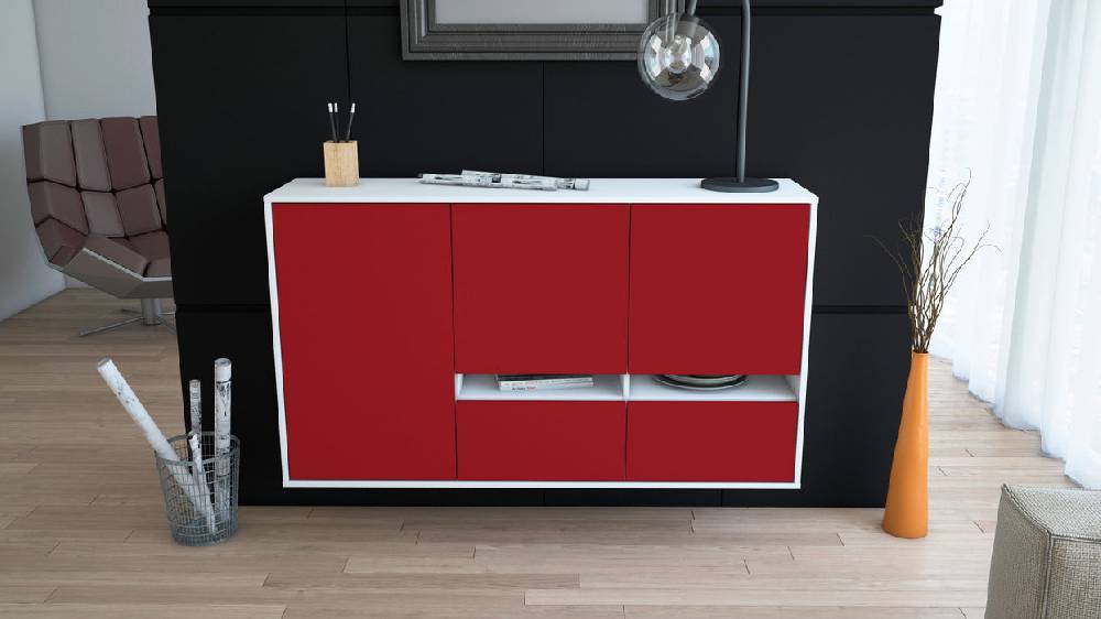 Stil Zeit Möbel Sideboard Lancaster, Bordeaux, hängend (136x79x35cm) Sonderangebot der Fabrik