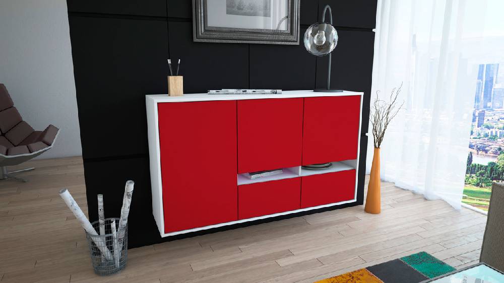 Stil Zeit Möbel Sideboard Lancaster, Bordeaux, hängend (136x79x35cm) Sonderangebot der Fabrik