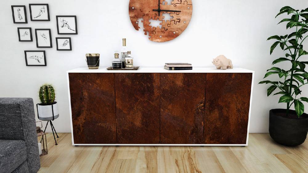 Stil Zeit Möbel Sideboard Elana, Rost (180x79x35cm) Nur noch ein Tag übrig