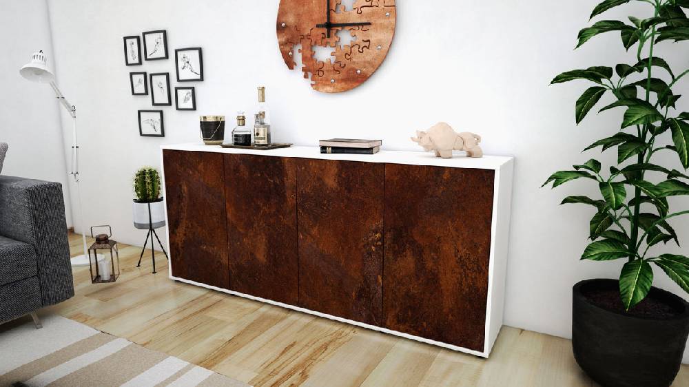 Stil Zeit Möbel Sideboard Elana, Rost (180x79x35cm) Nur noch ein Tag übrig
