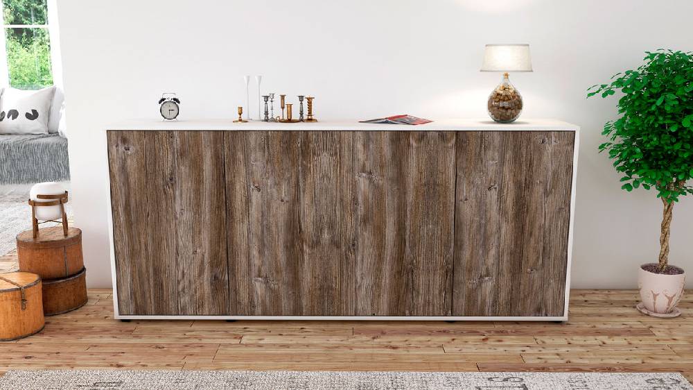 Stil Zeit Möbel Sideboard Elana, Treibholz (180x79x35cm) 50% Rabatt mit kostenlosem Versand